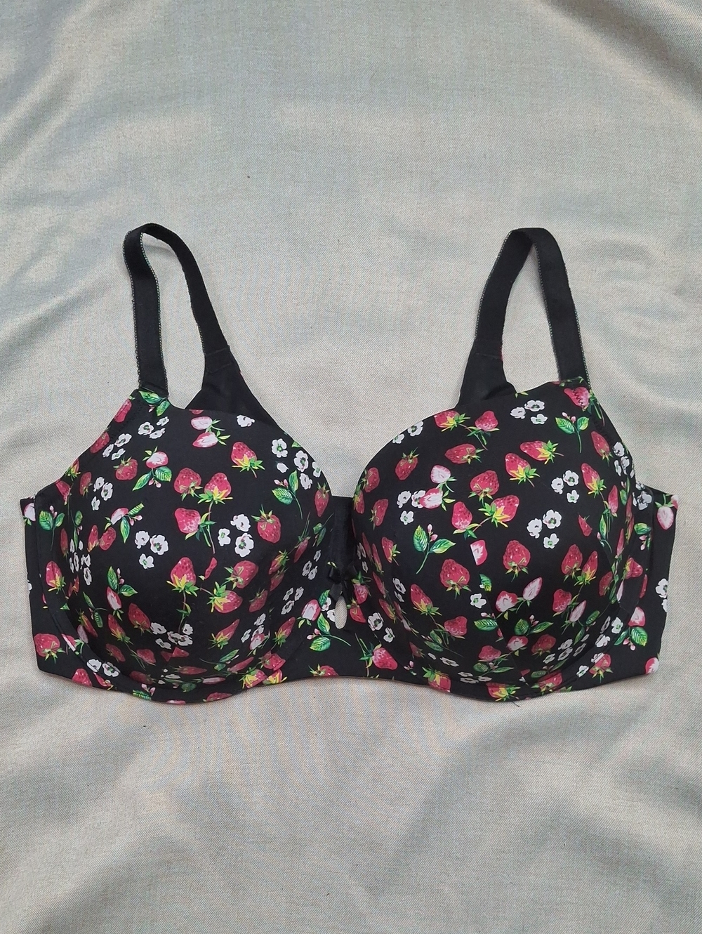torrid Black Strawberry Floral T-Shirt Bra